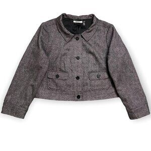 DKNY Collection Wool Designer Glitter Blazer Jacket - Womens 16